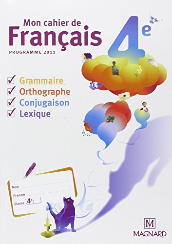 Mon cahier de français 4è